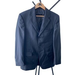 *Clearance* BELLISSIMO Black Pinstripe Suit Jacket | 38 Regular Medium